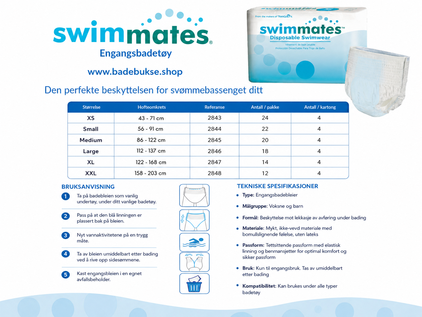 Swimmates badebleie ( kommer for salg onsdag 12 august)